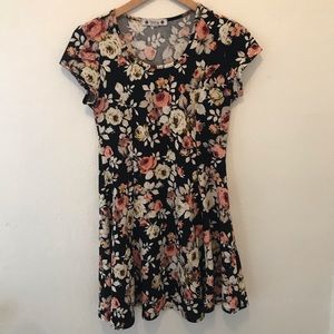 Black floral sundress